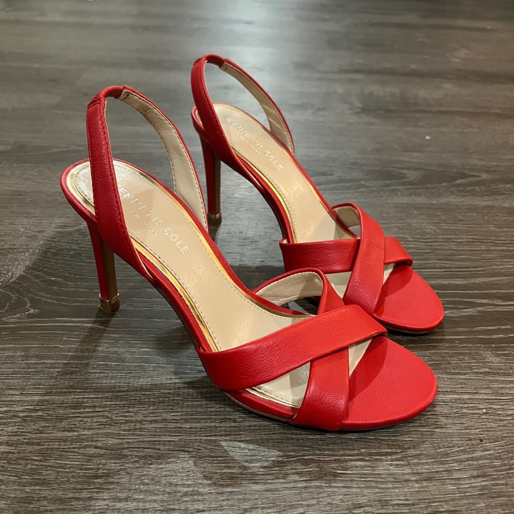 Kenneth Cole Red Slingback Heels